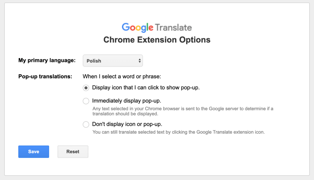 google translate extensions
