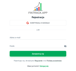 rejestracja fintrack.app